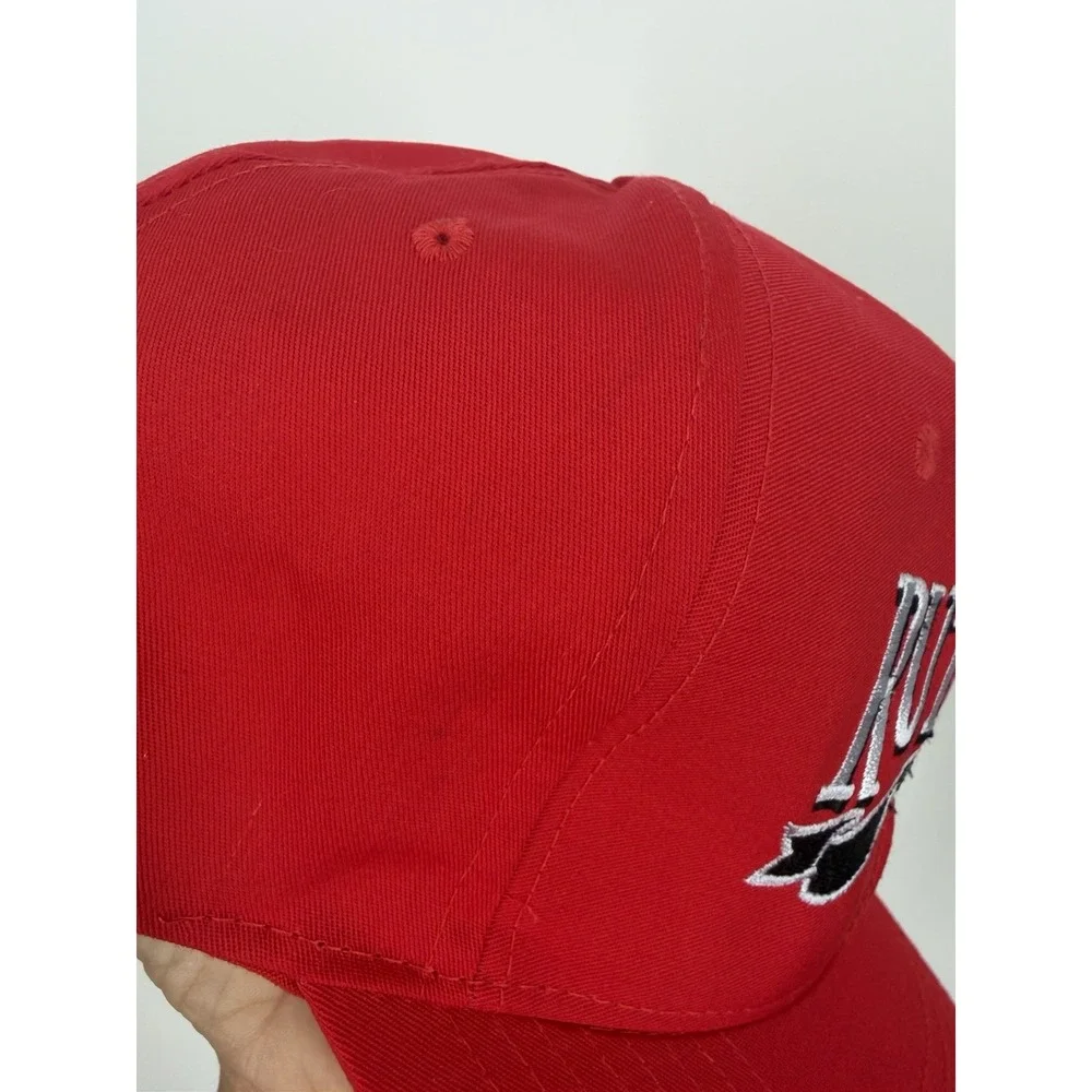 Vintage‎ 90s Rutgers University Snapback Hat Red NCAA Nissin Cap